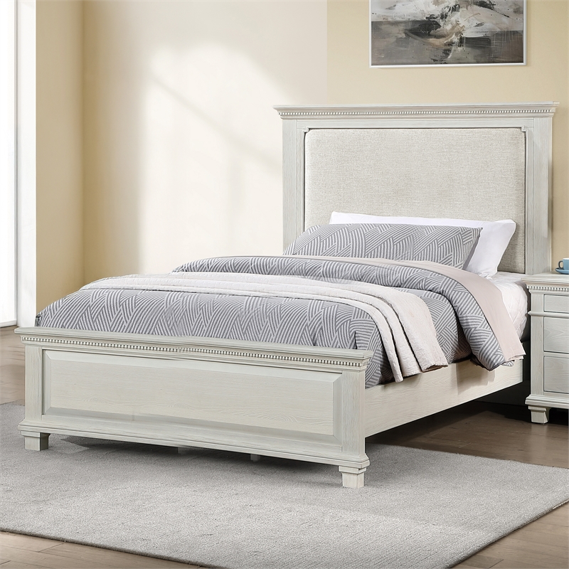 New Classic Furniture Silver Sands Wood Full Size Panel Bed in Misty Gray