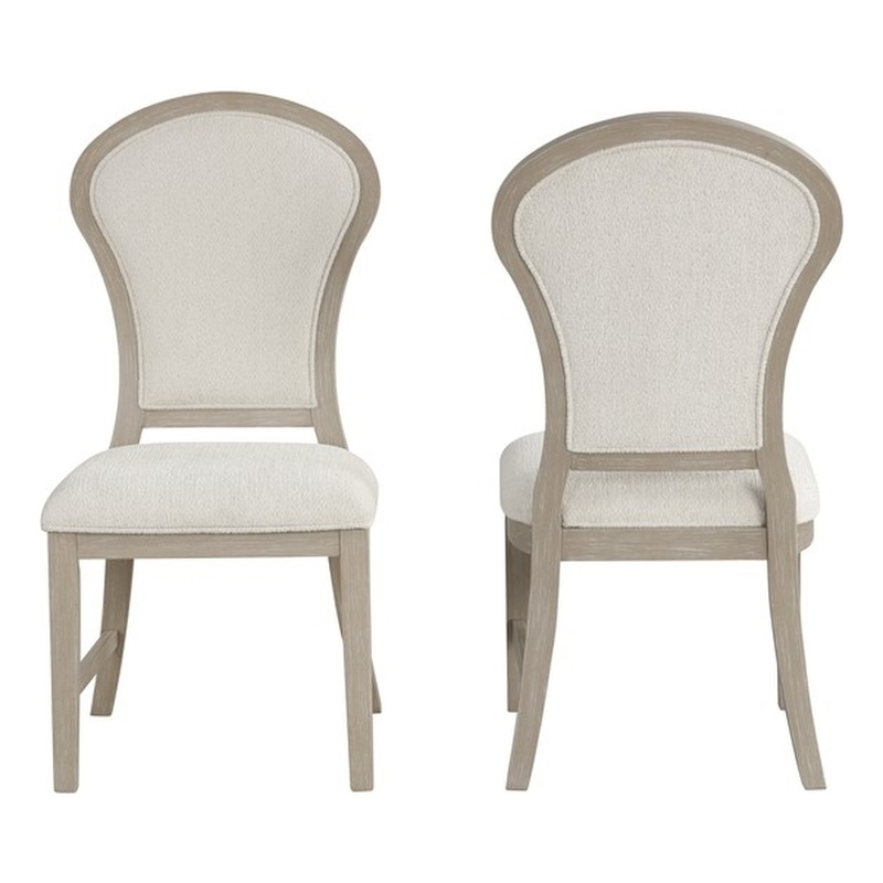 New Classic Furniture Gwendolyn Wood Dining Side Chair in Beige (Set of 2)