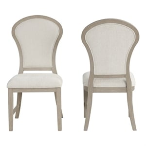 New Classic Furniture Gwendolyn Wood Dining Side Chair in Beige (Set of 2)