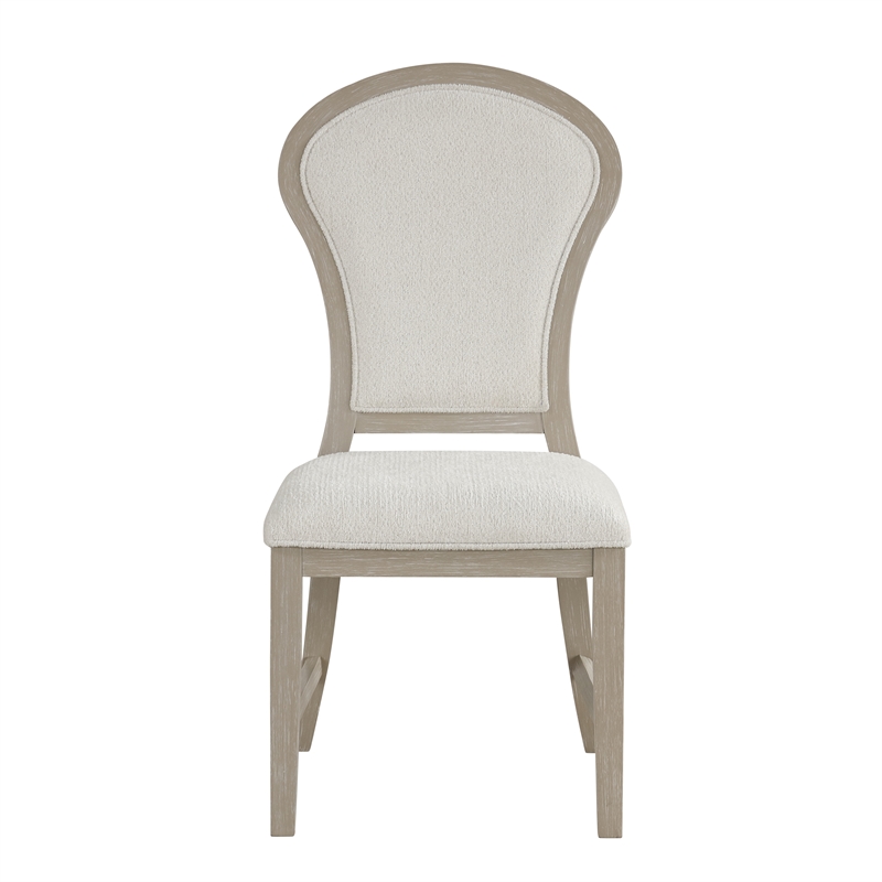 New Classic Furniture Gwendolyn Wood Dining Side Chair in Beige (Set of 2)
