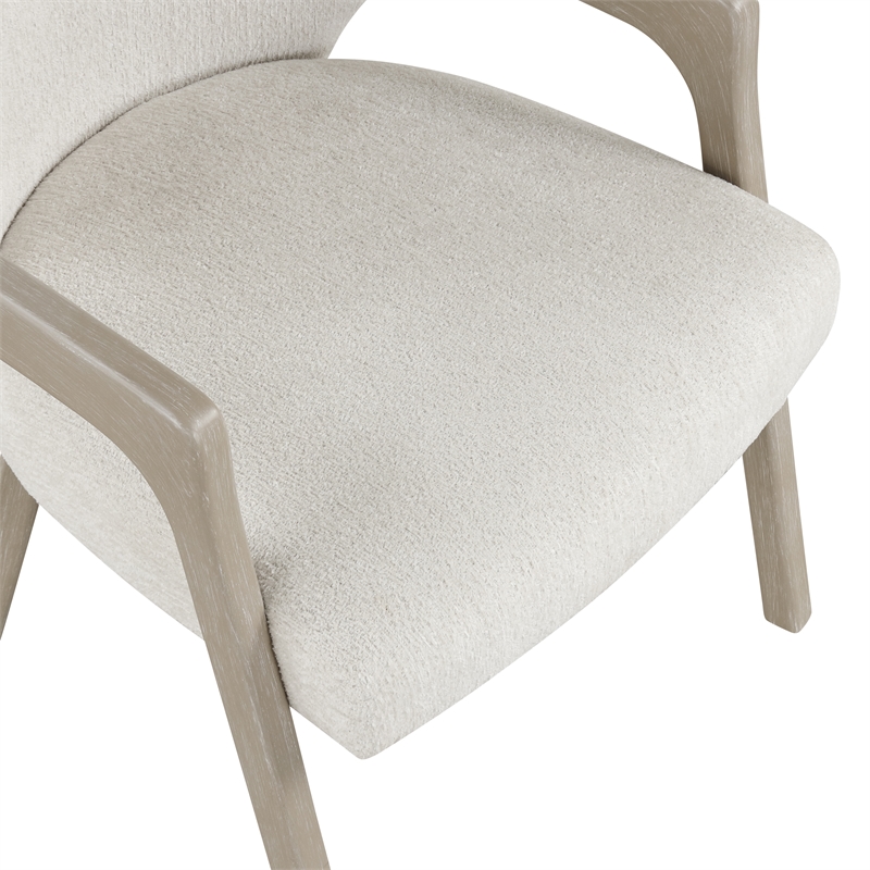 New Classic Furniture Gwendolyn Wood Dining Arm Chair in Beige (Set of 2)