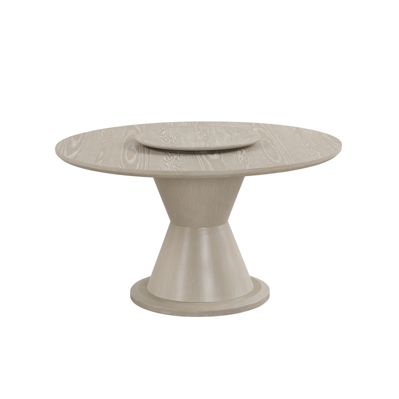 New Classic Furniture Gwendolyn 5-Pc Wood Round Dining Set w Chairs in Beige