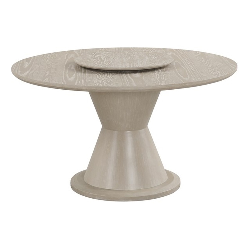 New Classic Furniture Gwendolyn Wood Round Dining Table in Beige