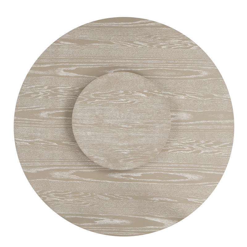 New Classic Furniture Gwendolyn Wood Round Dining Table in Beige