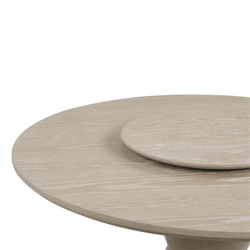 New Classic Furniture Gwendolyn Wood Round Dining Table in Beige