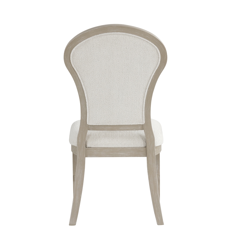 New Classic Furniture Gwendolyn 7-Pc Wood Oval Dining Set with 6-Chair in Beige