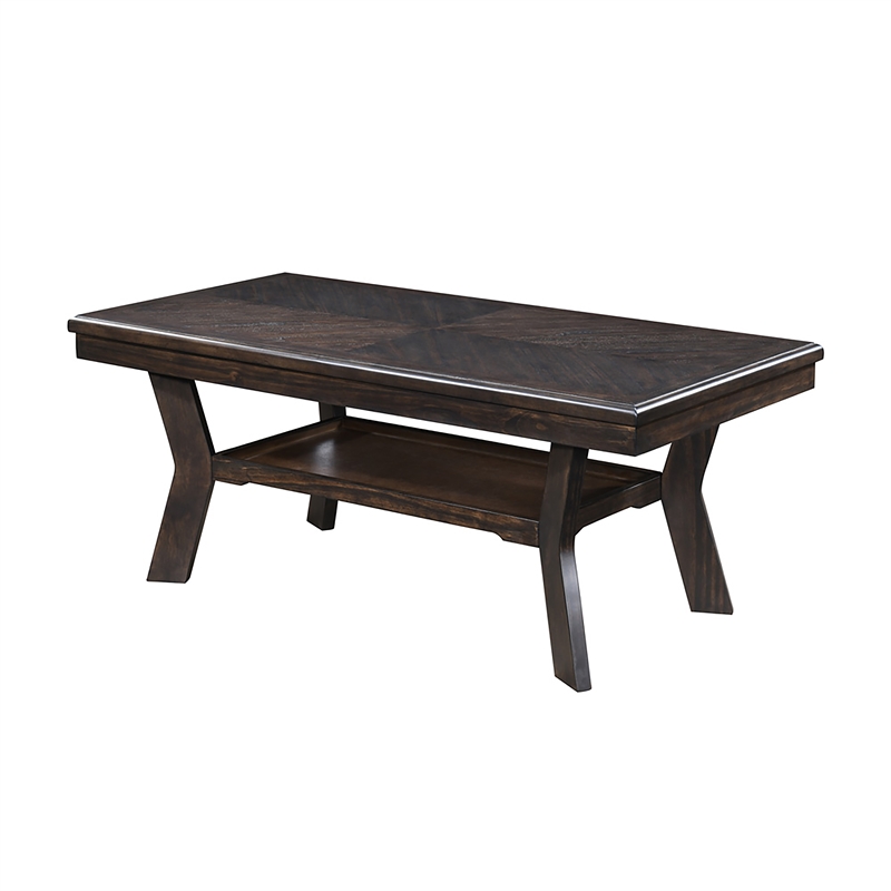 New Classic Furniture Gia 3-Piece Wood Occasional Table Set in Brown