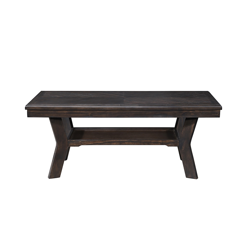 New Classic Furniture Gia 3-Piece Wood Occasional Table Set in Brown