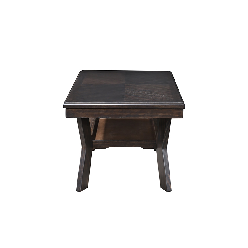 New Classic Furniture Gia 3-Piece Wood Occasional Table Set in Brown