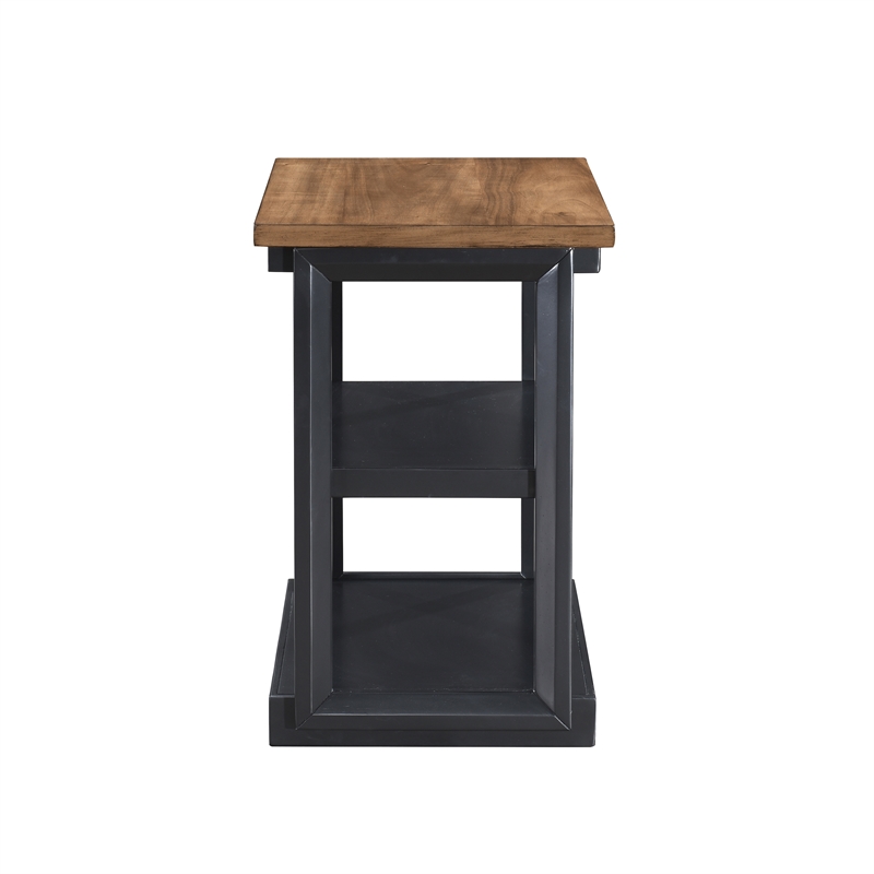 New Classic Furniture Decker 3-Piece Wood Occasional Table Set in Black/Brown