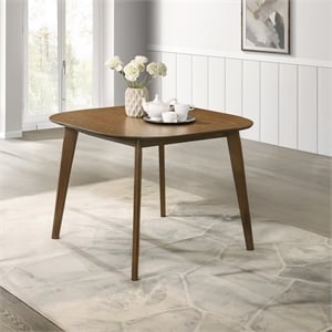 New Classic Furniture Miller 39&quot Wood Square Dining Table in Walnut