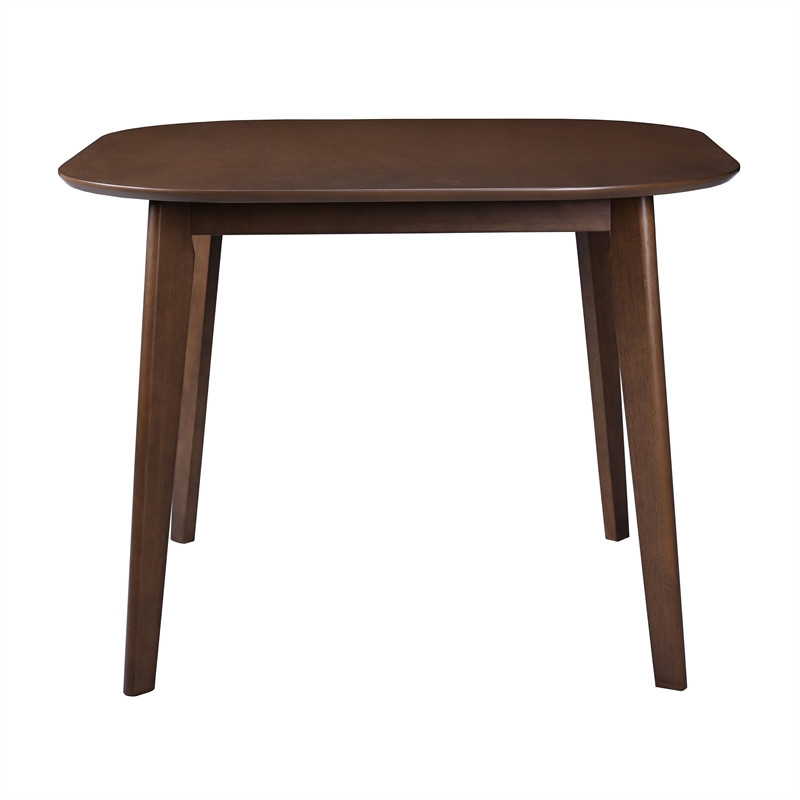 New Classic Furniture Miller 5-Pc Wood Square Dining Set w Side Chairs in Walnut