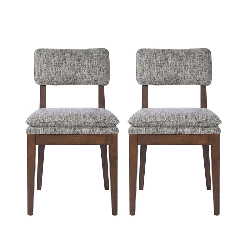 New Classic Furniture Miller 5-Pc Wood Square Dining Set w Side Chairs in Walnut