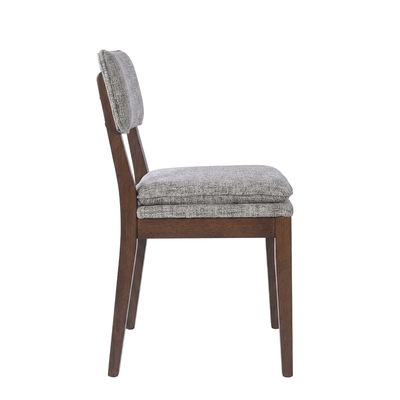 New Classic Furniture Miller 5-Pc Wood Square Dining Set w Side Chairs in Walnut