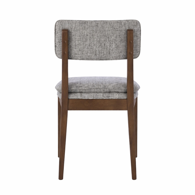 New Classic Furniture Miller 5-Pc Wood Square Dining Set w Side Chairs in Walnut