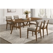 New Classic Furniture Miller 5-Piece Wood Rectangular Dining Set in Walnut