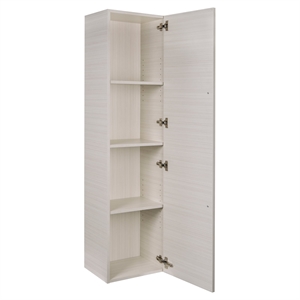 Cutler Kitchen and Bath Silhouette Modern Wood/Metal Linen Tower in Aria Oak