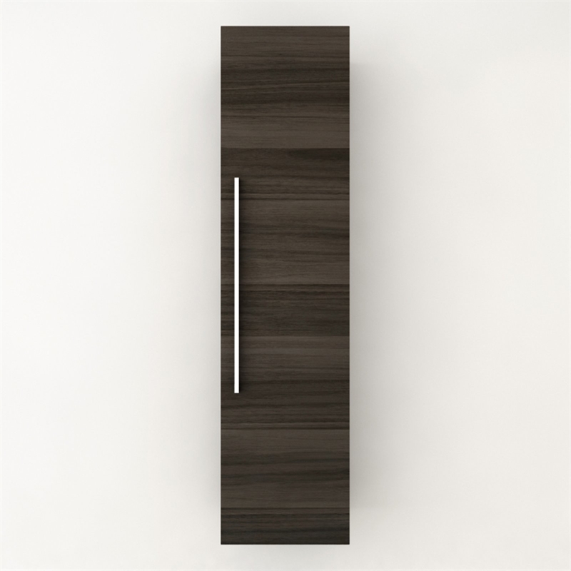 Cutler Kitchen and Bath Silhouette Modern Wood/Metal Linen Tower in Aria Oak