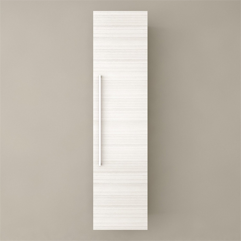 Cutler Kitchen and Bath Silhouette Modern Wood/Metal Linen Tower in Light Oak