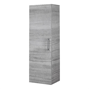 Cutler Kitchen and Bath Kato Modern Wood/Metal Linen Tower in Light Gray