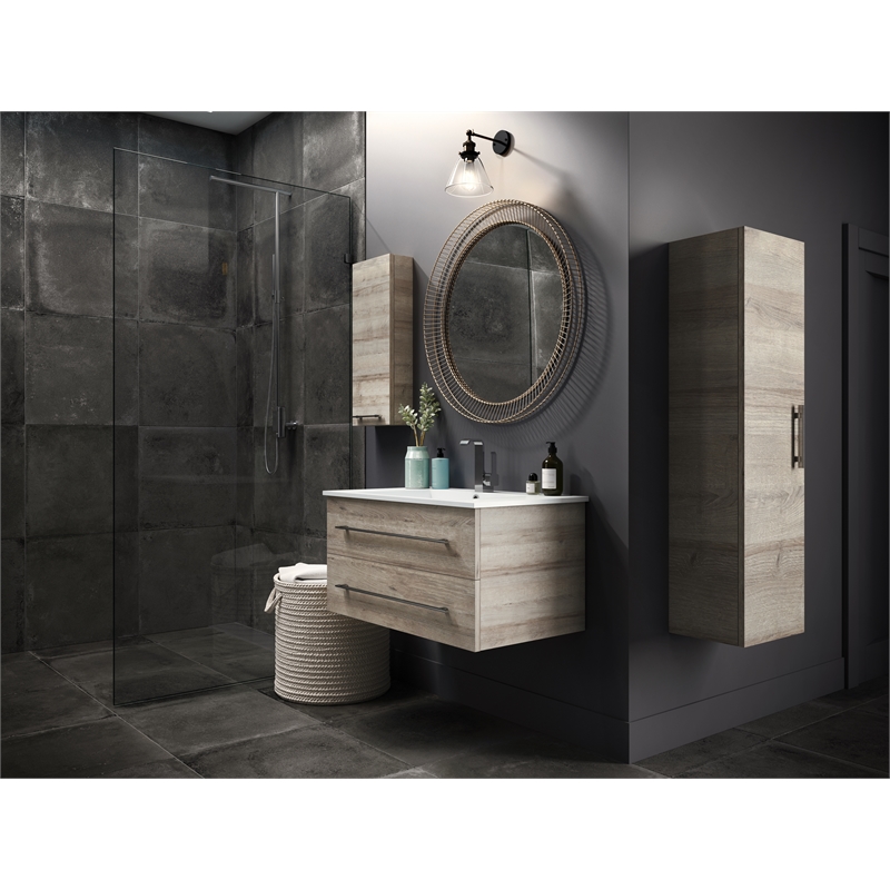 Cutler Kitchen and Bath Kato Modern Wood Medicine Cabinet in Organic Oak