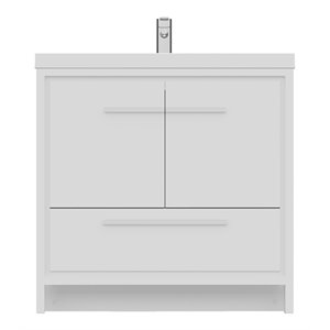 Alya Bath Sortino 36&quot Wood Bathroom Vanity with Acrylic Sink in White