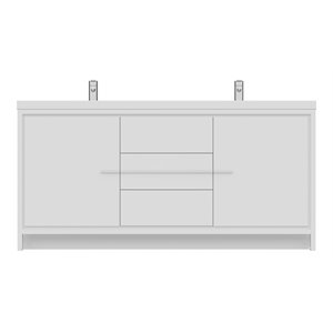 Alya Bath Sortino 72&quot Wood Bathroom Vanity with Acrylic Sink in White