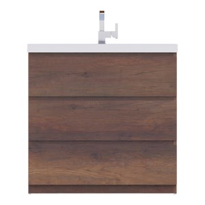 Alya Bath Paterno 36&quot Modern Wood Freestanding Bathroom Vanity in Rosewood Brown