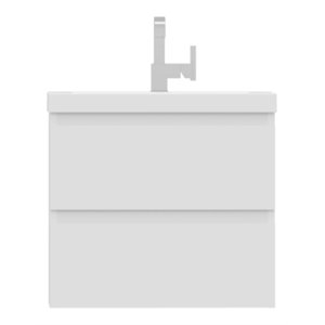 Alya Bath Paterno 24&quot Modern Wood Wall Mounted Bathroom Vanity in White