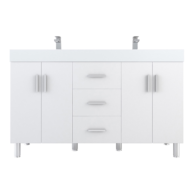 Alya Bath Ripley Modern Engineered Wood Bathroom Vanity in White