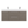 Alya Bath Ripley Modern Wall Mounted Wood Bathroom Vanity in Gray