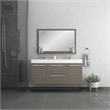 Alya Bath Ripley Modern Wall Mounted Wood Bathroom Vanity in Gray