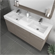 Alya Bath Ripley Modern Wall Mounted Wood Bathroom Vanity in Gray