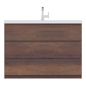 Paterno 42&quot Modern Freestanding Bathroom Vanity in Rosewood