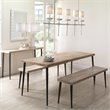 J&D Designs Co Farmhouse Traditional Iron/Wood Console Table in Natural/Black