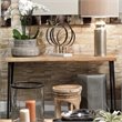 J&D Designs Co Farmhouse Traditional Iron/Wood Console Table in Natural/Black