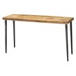 J&D Designs Co Farmhouse Traditional Iron/Wood Console Table in Natural/Black