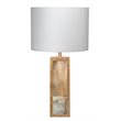J&D Designs Co Cloudscape Paper Acrylic Metal Table Lamp in Off White Gold