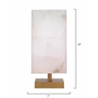 J&D Designs Co Ghost 1-Light Metal Table Lamp with Alabaster Shade in Brass
