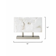 J&D Designs Co Ghost 2-Light Metal Table Lamp with Alabaster Shade in Silver