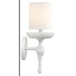 J&D Designs Co Concord Transitional Steel Metal/Plaster Wall Sconce in White