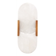 J&D Designs Co Delphi Modern Alabaster Stone/Steel Wall Sconce in Antique Brass
