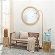 J&D Designs Co Agave Cylinder Traditional Paulownia Wood Side Table in Natural