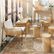 J&D Designs Co Agave Cylinder Traditional Paulownia Wood Side Table in Natural