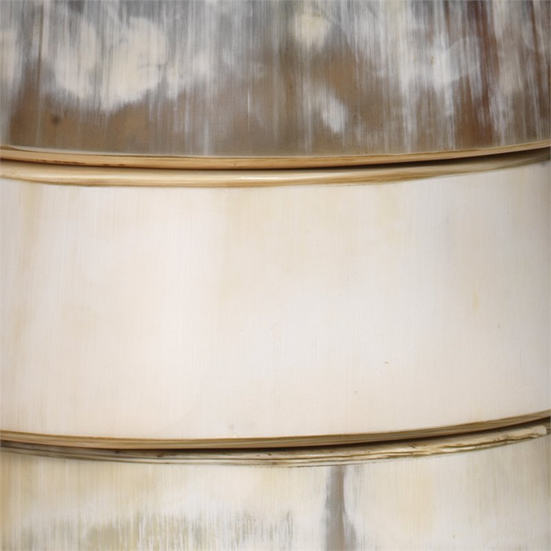 J&D Designs Co Stacked Lacquer Resin & Hemp Table Lamp in Brown/Gray/Cream