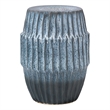J&D Designs Co Algae Hollow Center Coastal Ceramic Side Table in Blue