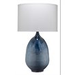 J&D Designs Co Twilight Transitional Iron Metal/Linen Table Lamp in Blue Ombre