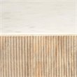 J&D Designs Co Argan Hexagon Wood & Marble Large Table in Natural/White