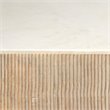 J&D Designs Co Argan Hexagon Wood & Marble Small Table in Natural/White
