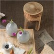 J&D Designs Co Mesa Coastal Rough Wood Wooden Stool in Natural